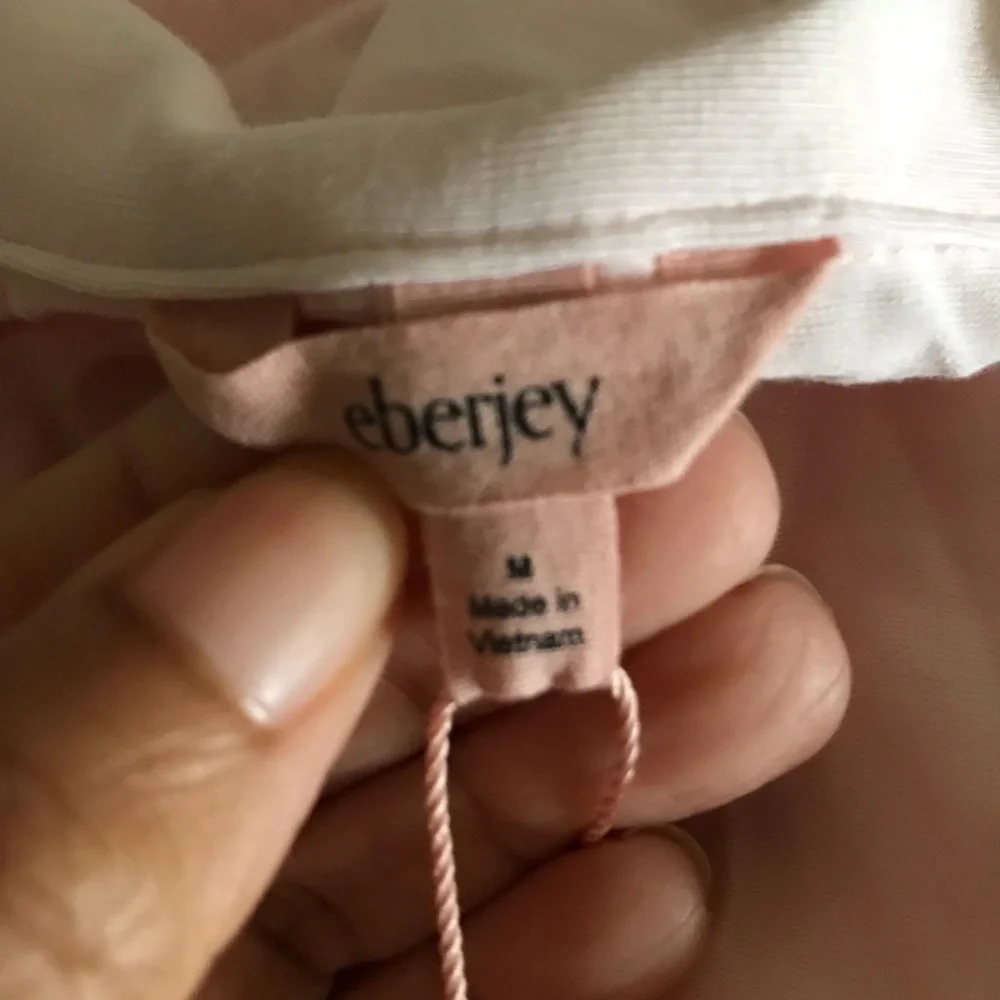 Eberjey  Sorbet Pink/Black Pajama Top NWT - Picture 8 of 8